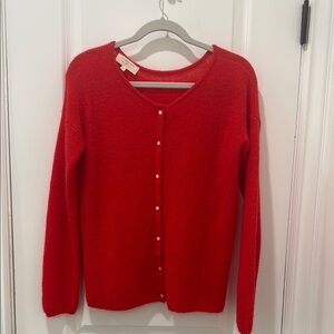 Sézane Gaspard Red Cardigan Sweater